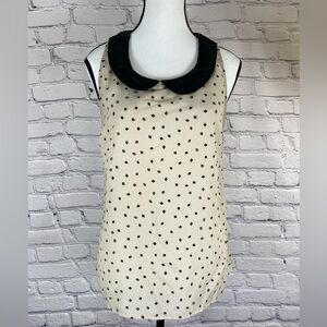 Cynthia Rowley Sleeveless Blouse Geometric Cottage Core Granny Core Small EUC